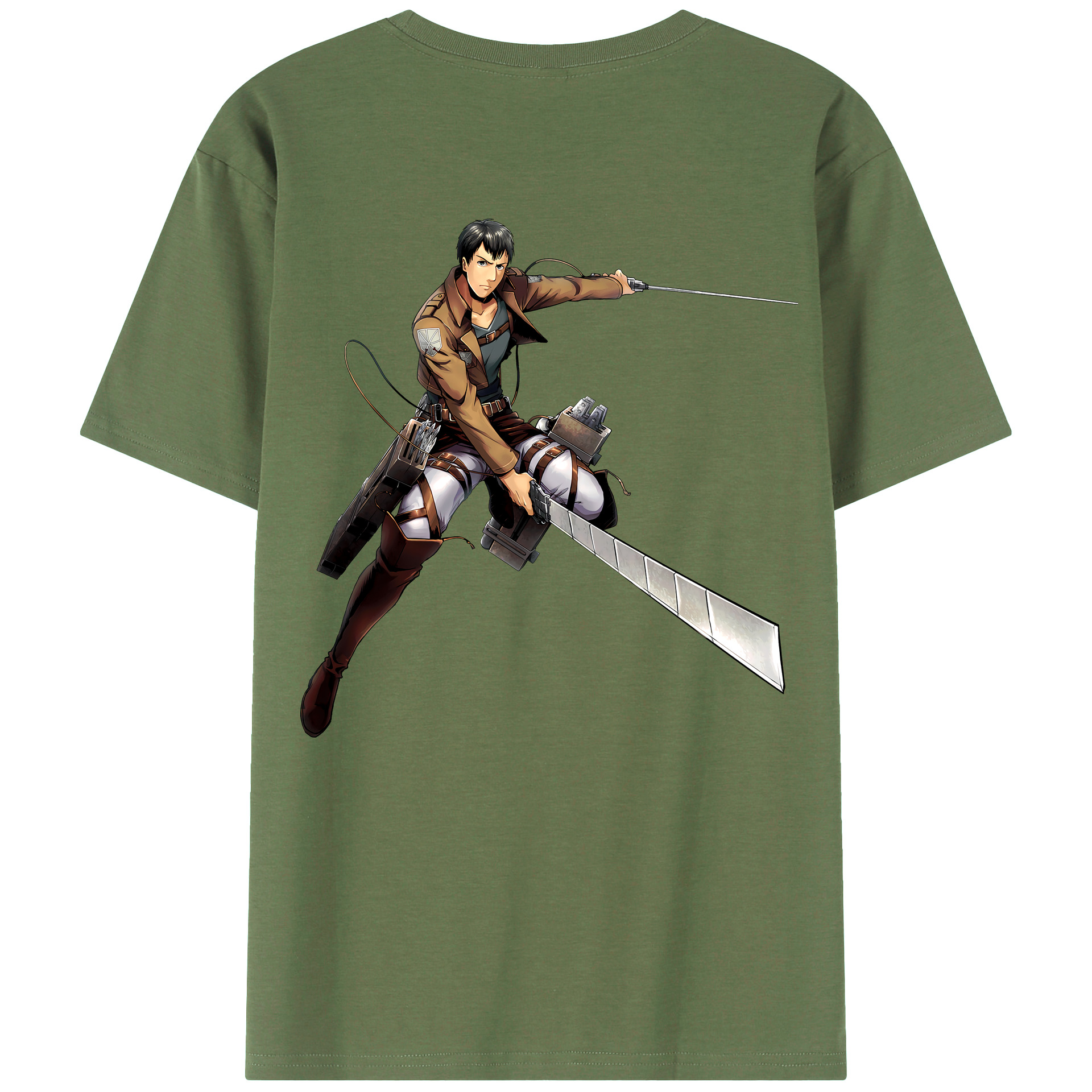 （画像用） 進撃の巨人 ベルトルト・フーバー Attack on Titan Bertholdt Hoover 綿100％ メンズ半袖Tシャツ（バックプリント） 通気性